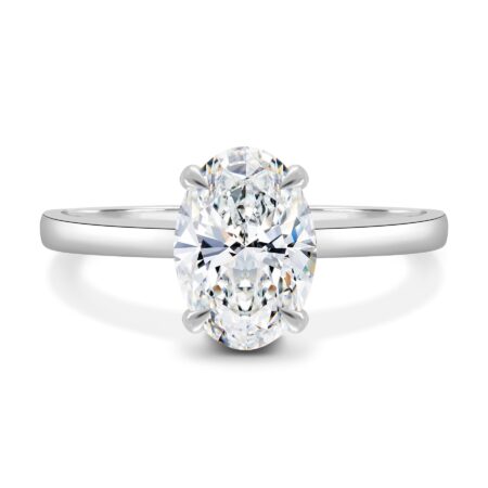 Scarlett - Oval Cathedral Solitaire with Hidden Halo